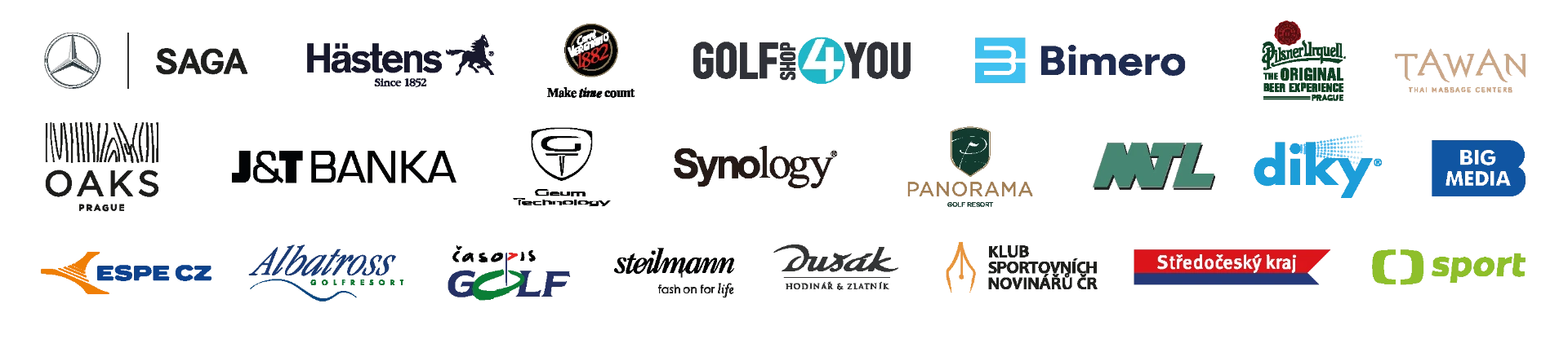 Loga partnerů ankety Golfista roku